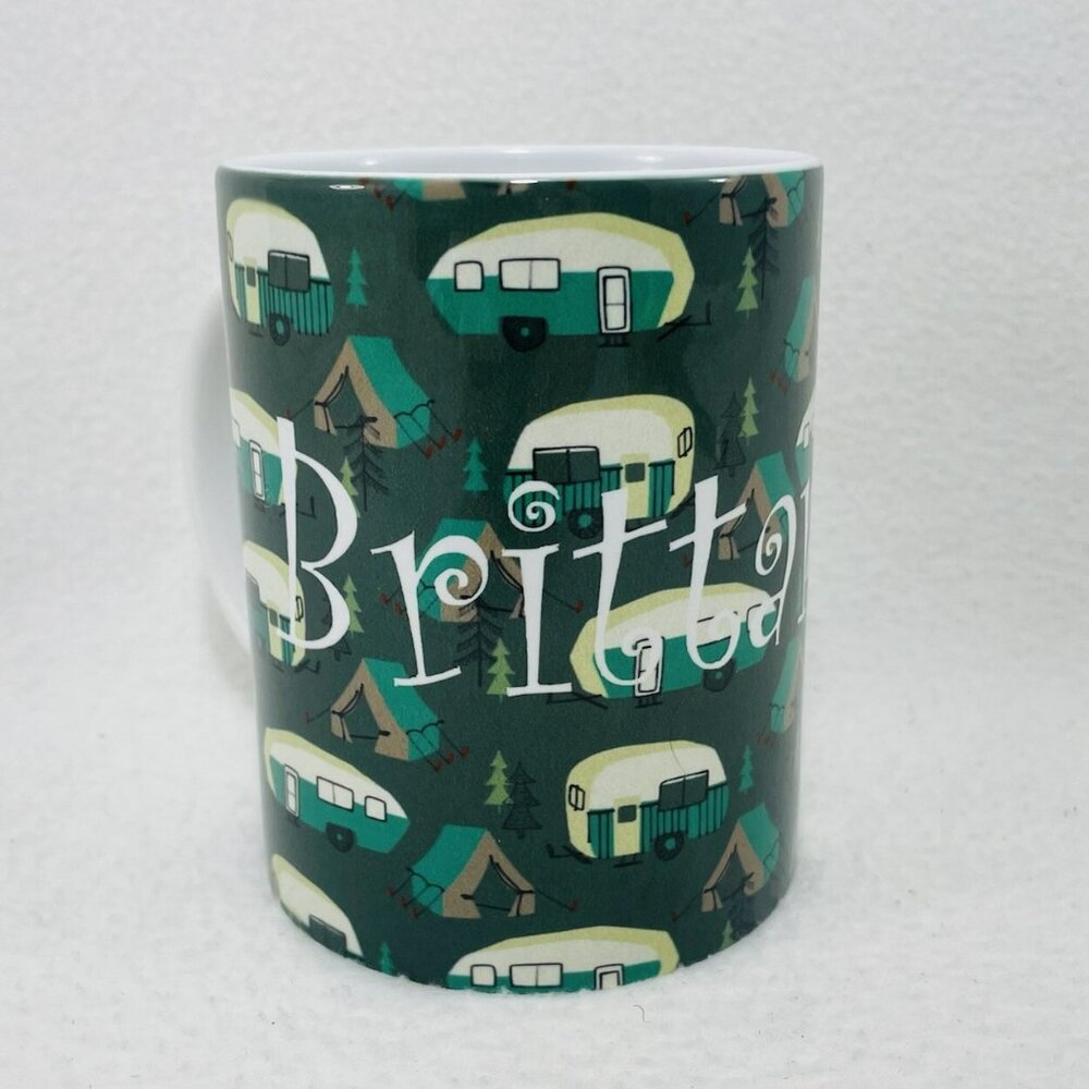 Cricut Christmas Brittany Mug Women Name Camp Camper Camping Road Trip Outdoor